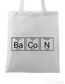Sacosa din panza Bacon formula Alb