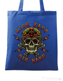 Sacosa din panza Bad rider Albastru regal
