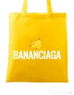 Sacosa din panza Bananciaga Galben