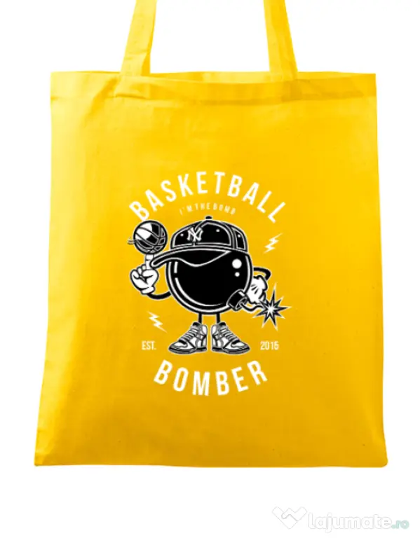 Sacosa din panza Basketball Bomber Galben