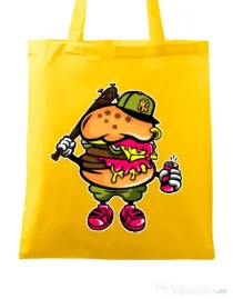 Sacosa din panza Bastard burger Galben