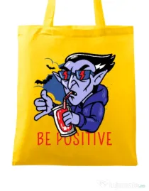 Sacosa din panza Be positive Galben