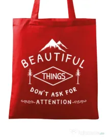 Sacosa din panza Beautiful things Rosu