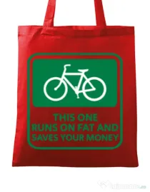Sacosa din panza Bicycle Rosu