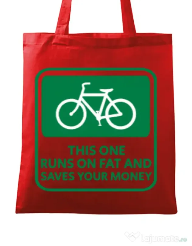 Sacosa din panza Bicycle Rosu