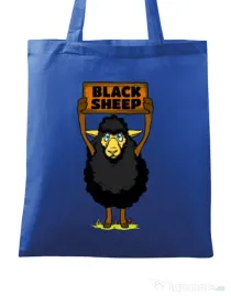Sacosa din panza Black sheep Albastru regal