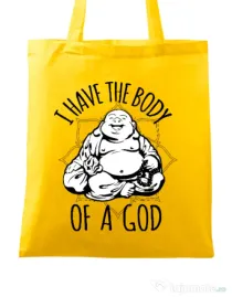 Sacosa din panza Body of a god Galben