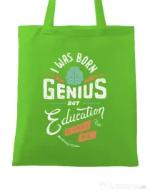 Sacosa din panza Born Genius Verde mar