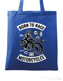 Sacosa din panza Born to race Albastru regal