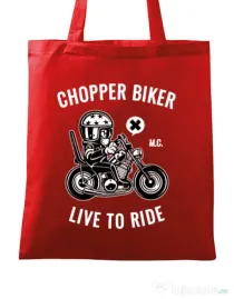 Sacosa din panza Chopper biker Rosu