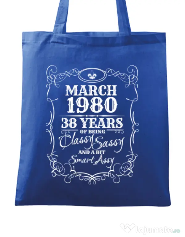 Sacosa din panza Classy sassy Albastru regal