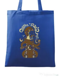 Sacosa din panza Coffee Racer Albastru regal