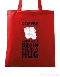Sacosa din panza Coffee Rosu