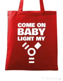 Sacosa din panza Come on baby Rosu
