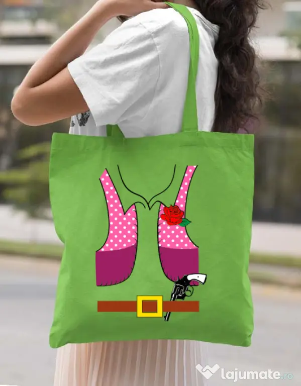 Sacosa din panza Cowboy suit 2 Verde mar