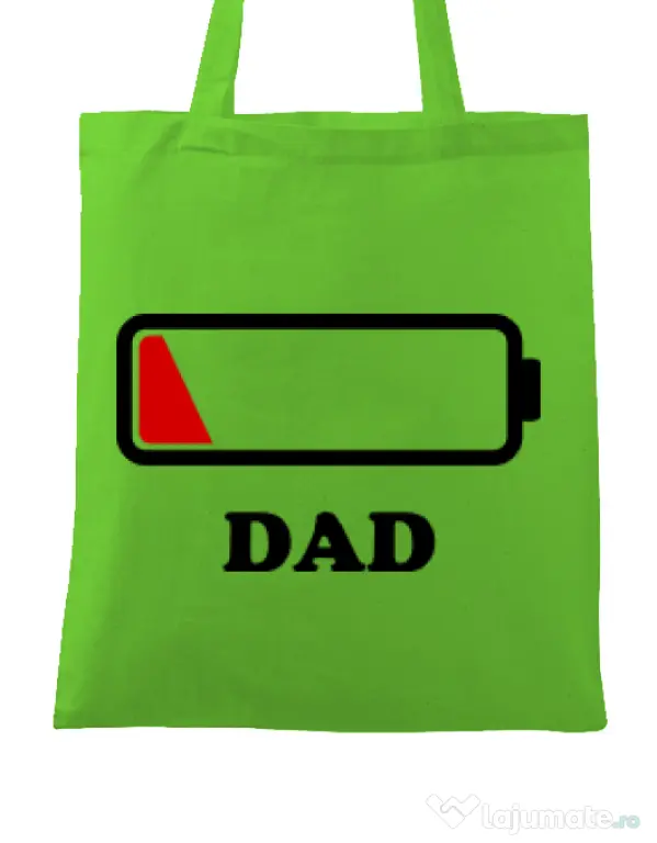 Sacosa din panza Dad battery Verde mar