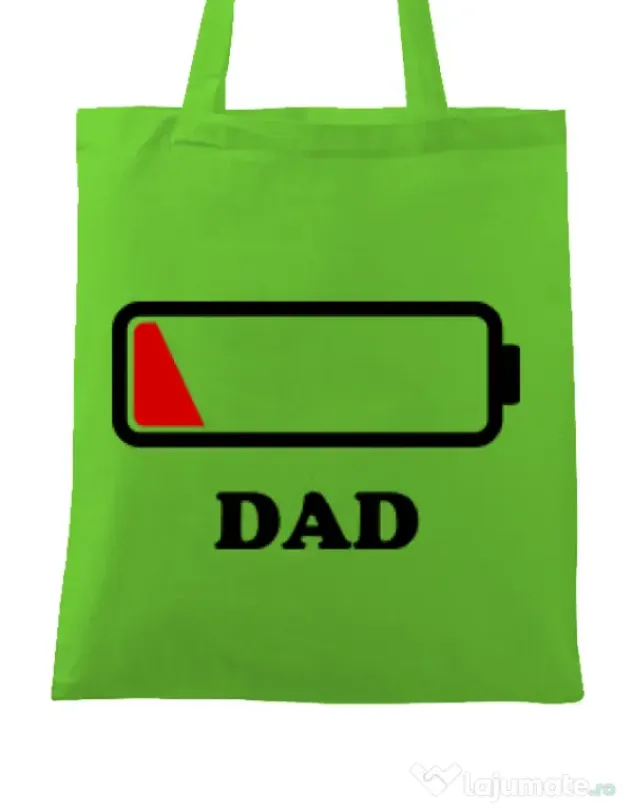 Sacosa din panza Dad battery Verde mar