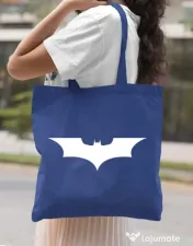 Sacosa din panza Dark knight Albastru regal