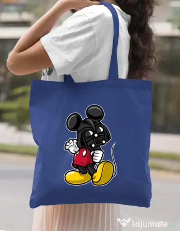 Sacosa din panza Darkmouse Albastru regal