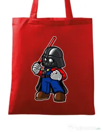 Sacosa din panza Darth plumber Rosu
