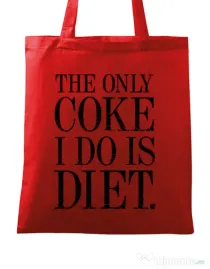 Sacosa din panza Diet coke Rosu