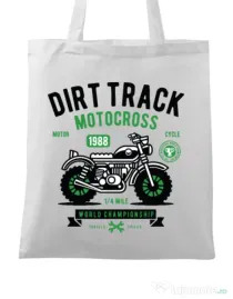 Sacosa din panza Dirt Track Alb