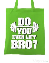 Sacosa din panza Do you even lift Verde mar