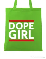 Sacosa din panza Dope girl Verde mar
