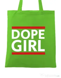 Sacosa din panza Dope girl Verde mar