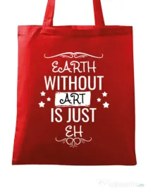 Sacosa din panza Earth without art Rosu