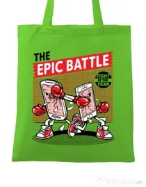 Sacosa din panza Epic battle Verde mar