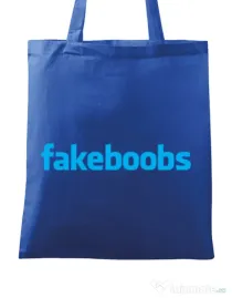 Sacosa din panza Fakeboobs Albastru regal