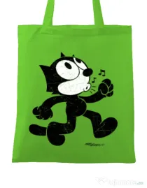 Sacosa din panza Felix the cat Verde mar
