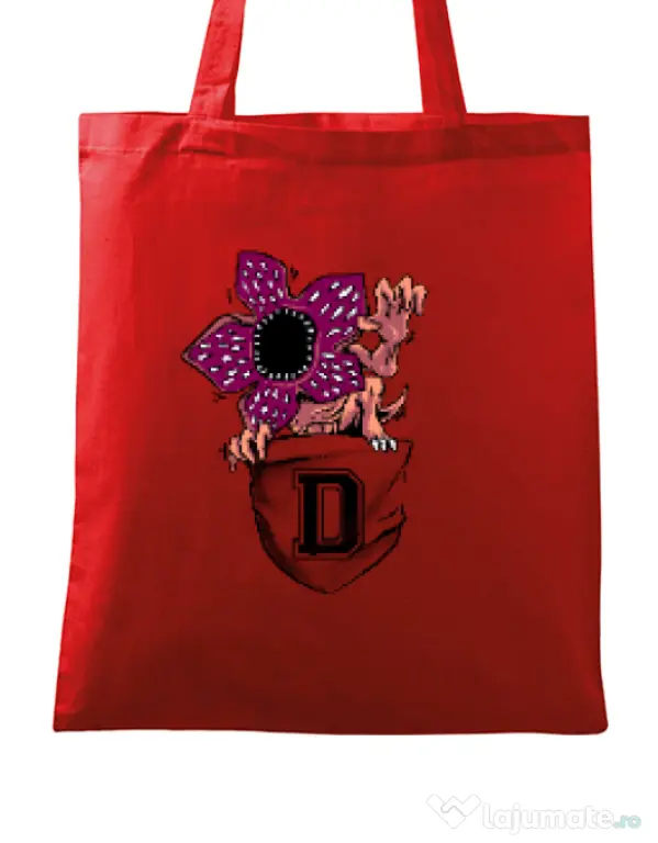 Sacosa din panza Free hugs Rosu