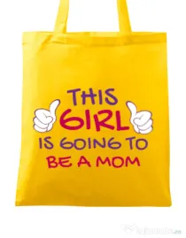 Sacosa din panza Future Mom Galben