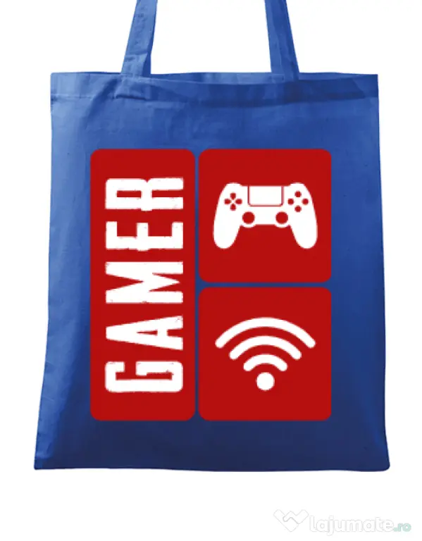 Sacosa din panza Gamer Albastru regal