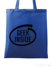 Sacosa din panza Geek inside Albastru regal