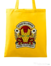 Sacosa din panza Genius Billionaire Galben