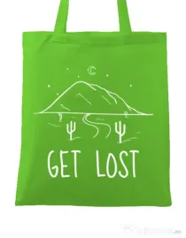 Sacosa din panza Get lost Verde mar