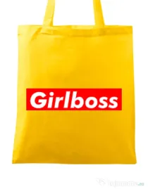 Sacosa din panza Girlboss Galben