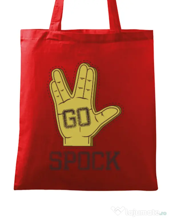 Sacosa din panza Go spock Rosu