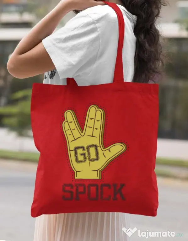 Sacosa din panza Go spock Rosu