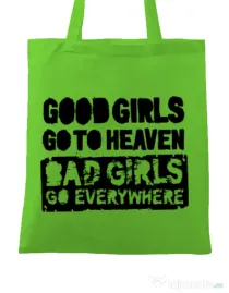 Sacosa din panza Good girls Verde mar