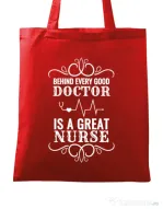 Sacosa din panza Great nurse Rosu