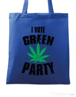 Sacosa din panza Green party Albastru regal