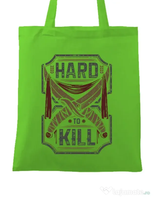 Sacosa din panza Hard To Kill Verde mar