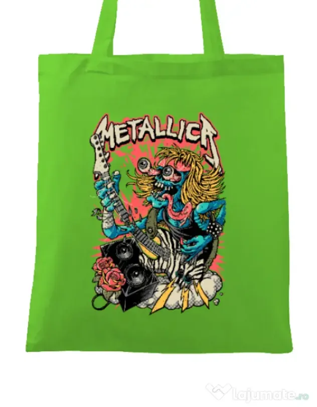 Sacosa din panza Heavy Guitar Verde mar