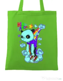 Sacosa din panza High panda Verde mar