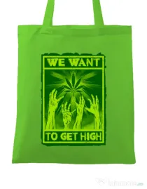 Sacosa din panza High zombies Verde mar