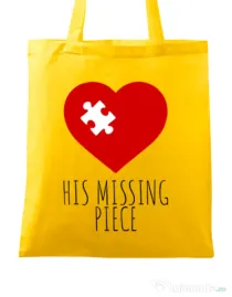 Sacosa din panza His missing piece Galben